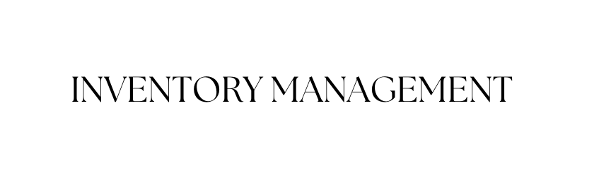 INVENTORY MANAGEMENT